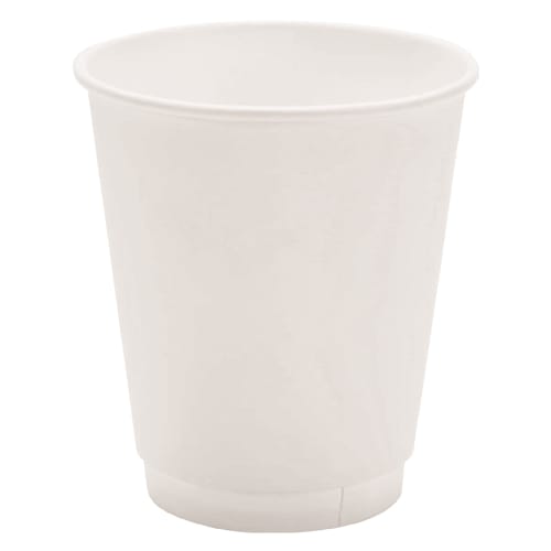 Kanak Double Wall White Paper Cup, 10 oz, Unwrapped